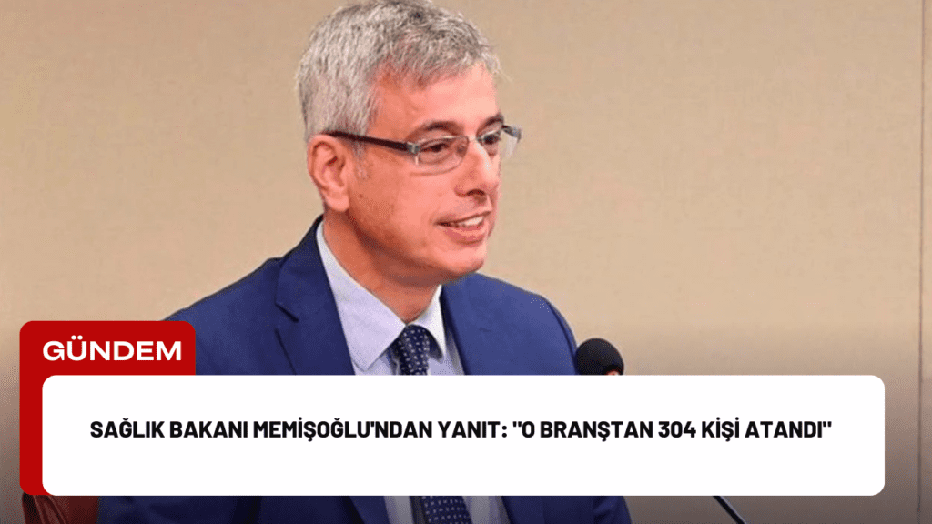 Sağlık Bakanı Memişoğlu'ndan Yanıt: "O Branştan 304 Kişi Atandı"