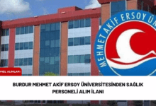 burdur mehmet akif ersoy üniversitesinden sağlık personeli alım i̇lanı