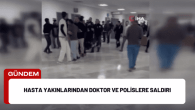 hasta yakınlarından doktor ve polislere saldırı