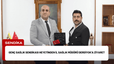 genç sağlık sendikası heyetinden i̇l sağlık müdürü derdiyok'a ziyaret