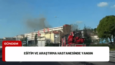 eğitim ve araştırma hastanesinde yangın