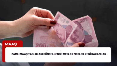 zamlı maaş tabloları güncellendi! meslek meslek yeni rakamlar