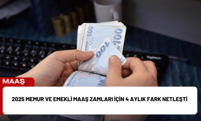 2025 memur ve emekli maaş zamları i̇çin 4 aylık fark netleşti