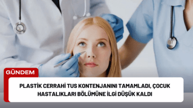 plastik cerrahi tus kontenjanını tamamladı, çocuk hastalıkları bölümüne i̇lgi düşük kaldı