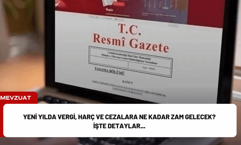 yeni yılda vergi, harç ve cezalara ne kadar zam gelecek? i̇şte detaylar...