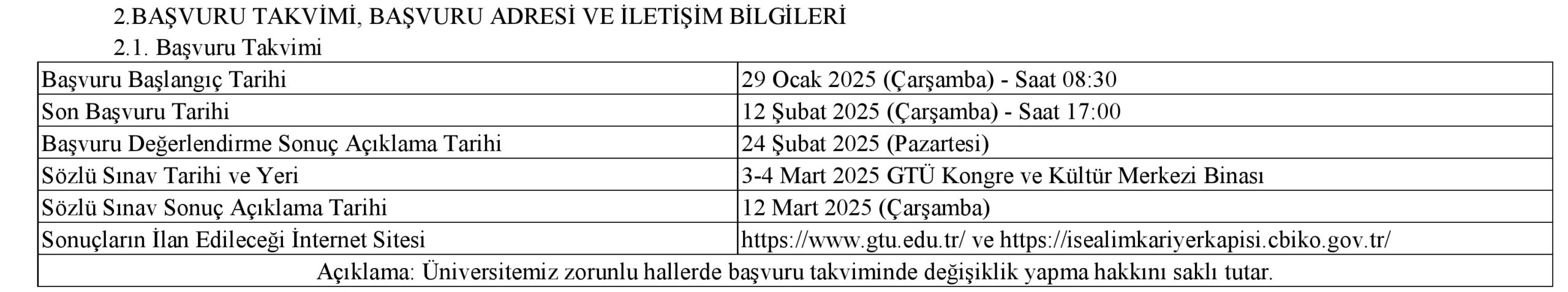 gebze teknik üniversitesinden sözleşmeli personel alım i̇lanı