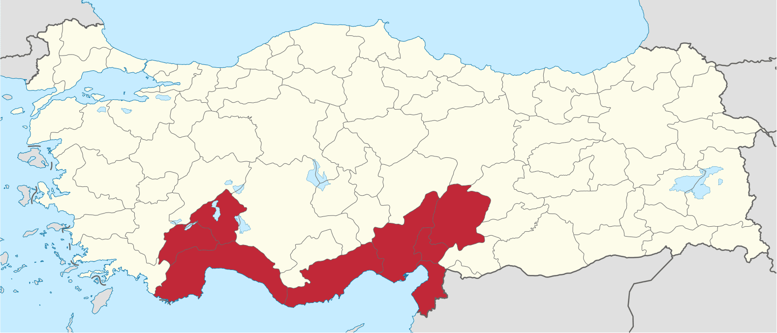 mediterranean region in turkey