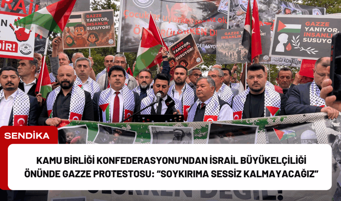 Kamu Birliği Konfederasyonu, İsrail’in Gazze’ye yönelik saldırılarını protesto etmek amacıyla