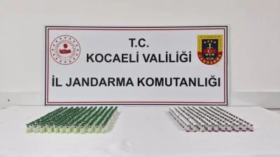 Kocaeli'nin Dilovası ilçesinde durdurulan bir araçta piyasa değeri yaklaşık 1