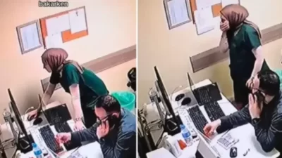 Bir hastanede görev yapan hemşire, rutin kontrol amacıyla baktığı laboratuvar