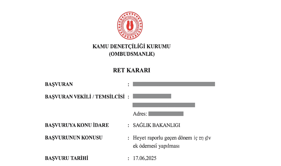 Kamu Denetçiliği Kurumu (Ombudsmanlık), Ankara Eğitim ve Araştırma Hastanesi’nde görevli