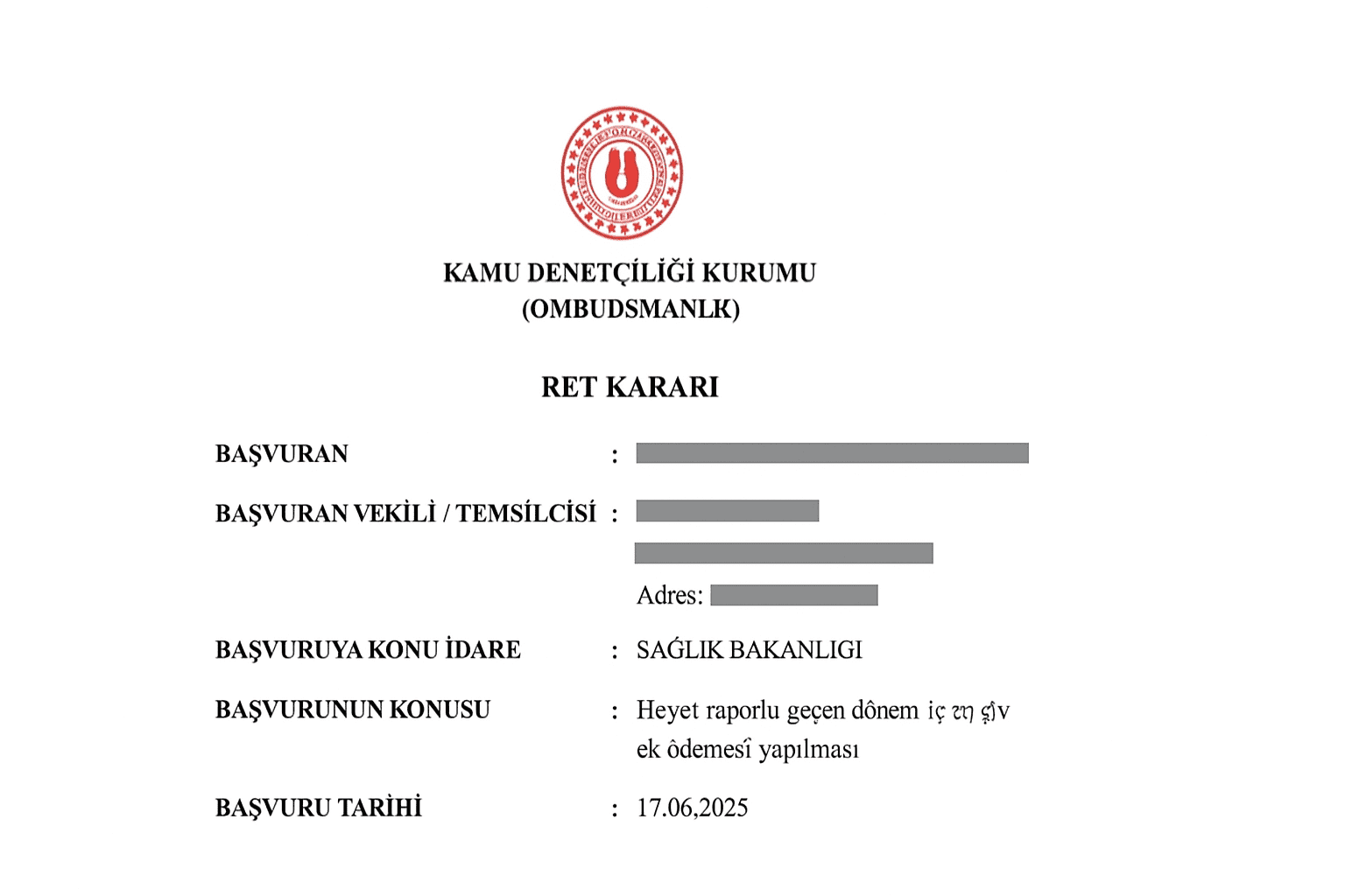 Ombudsman’dan Emsal Karar: Ameliyat Olan Doktora Teşvik Ödemesi Yapılmaması Hukuka Uygun Ombudsman’dan Emsal Karar: Ameliyat Olan Doktora Teşvik Ödemesi Yapılmaması Hukuka Uygun