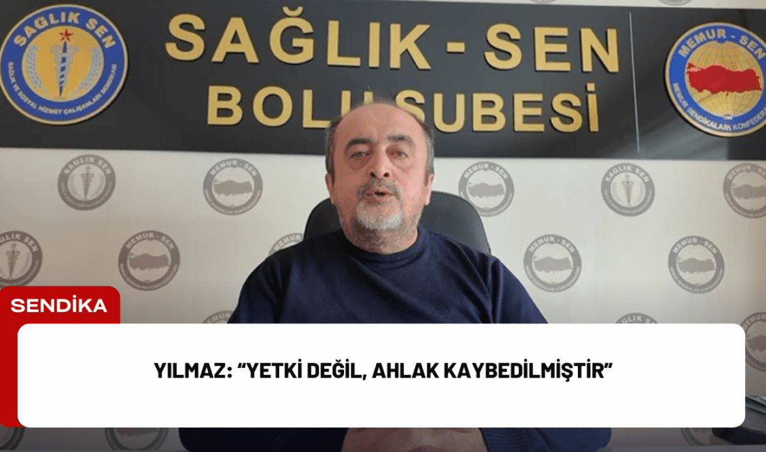 Bolu Sağlık Sen Şube Başkanı Sami YILMAZ basın açıklamasında bulundu.
