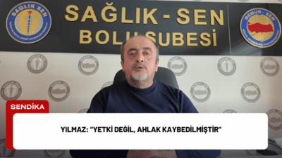 Bolu Sağlık Sen Şube Başkanı Sami YILMAZ basın açıklamasında bulundu.
