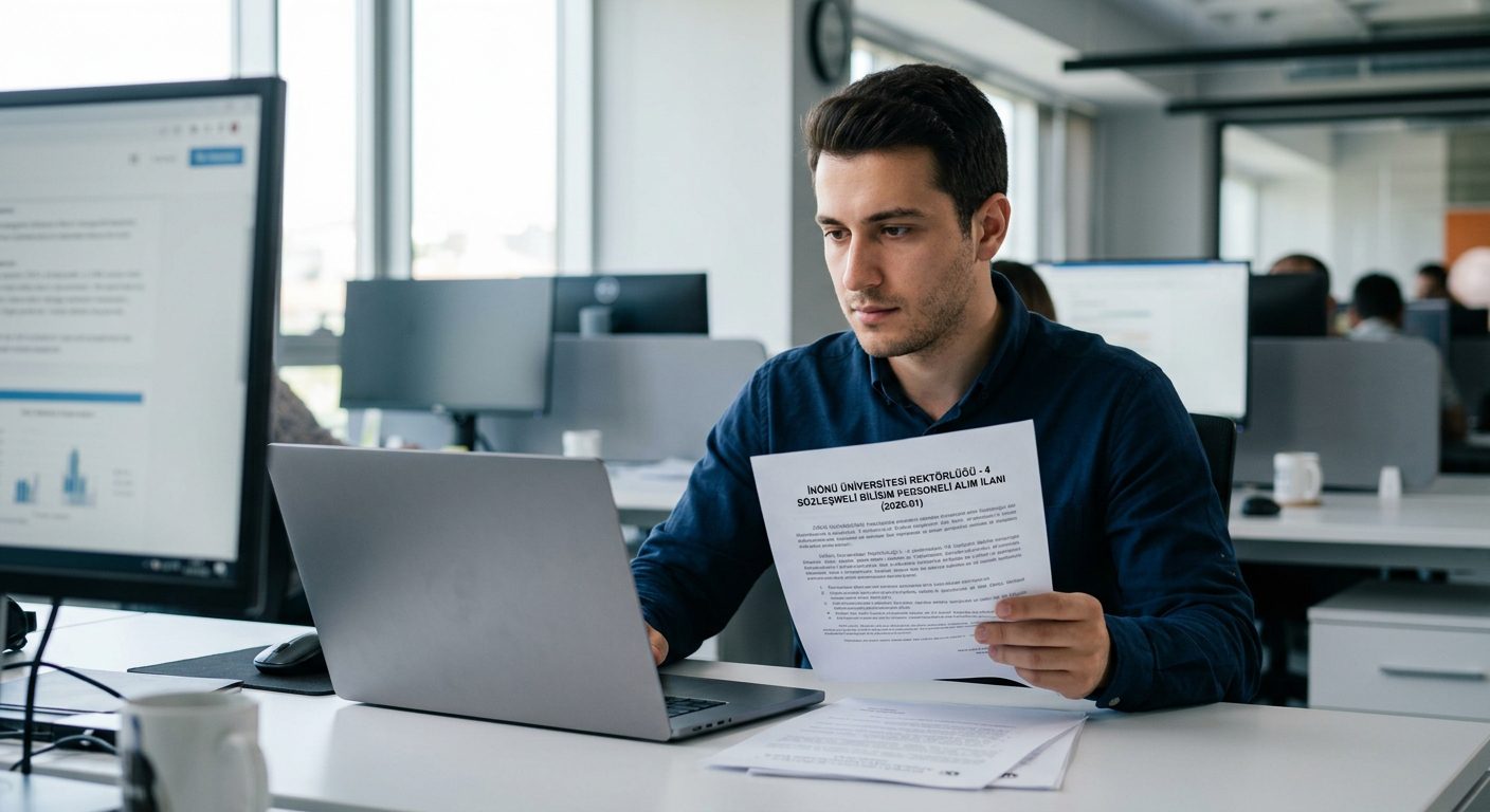 İnönü Üniversitesi 4 Sözleşmeli Bilişim Personeli Alım İlanı (2026-01) İNÖNÜ ÜNİVERSİTESİ REKTÖRLÜĞÜ - 4 SÖZLEŞMELİ BİLİŞİM PERSONELİ ALIM İLANI (2026-01)