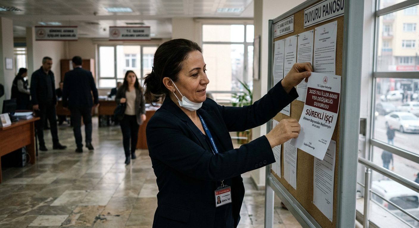 Sürekli İşçi 2025 Yılı İller Arası Yer Değişikliği Duyurusu