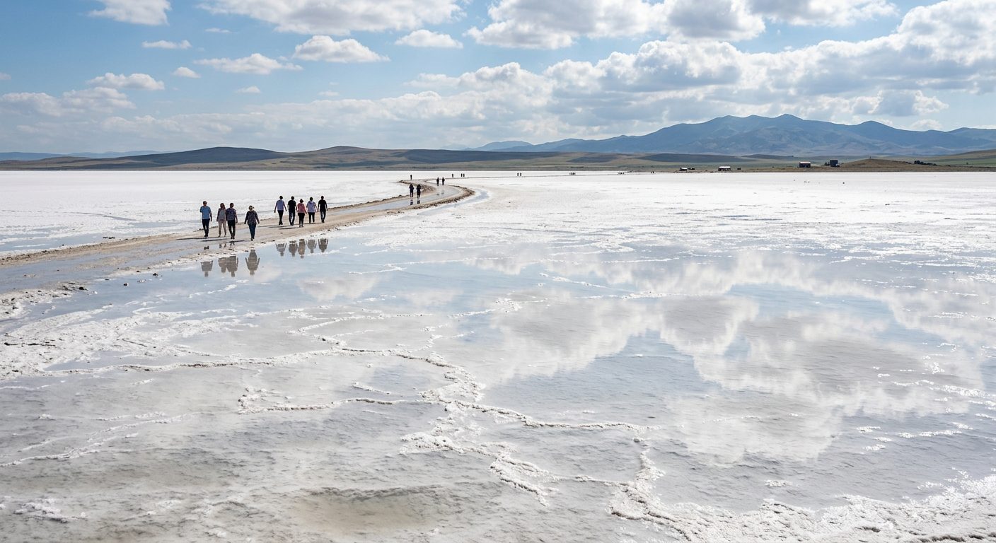 Tuz gölü manzarası
