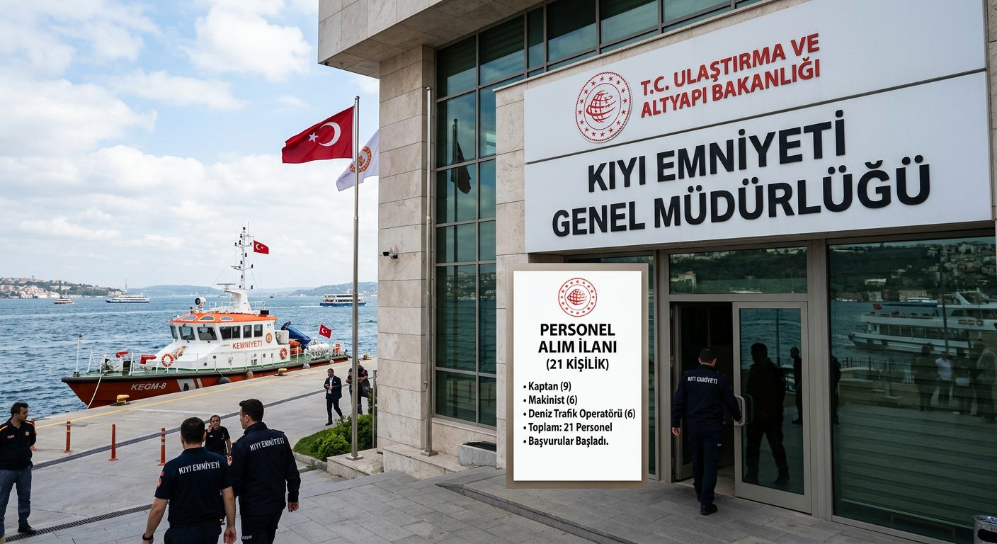 KIYI EMNİYETİ GENEL MÜDÜRLÜĞÜ - PERSONEL ALIM İLANI (21 KİŞİLİK)
