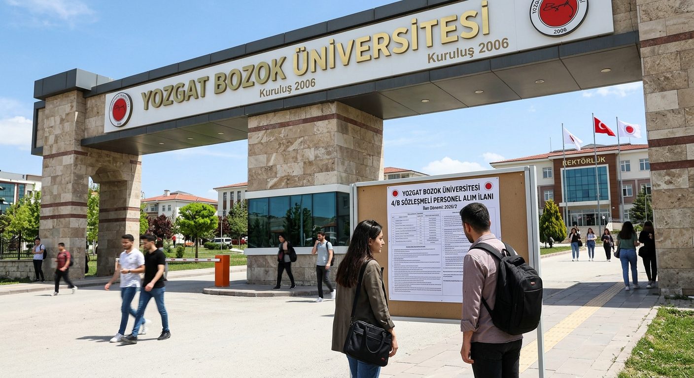 YOZGAT BOZOK ÜNİVERSİTESİ - 4/B Sözleşmeli Personel Alım İlanı 2026/2
