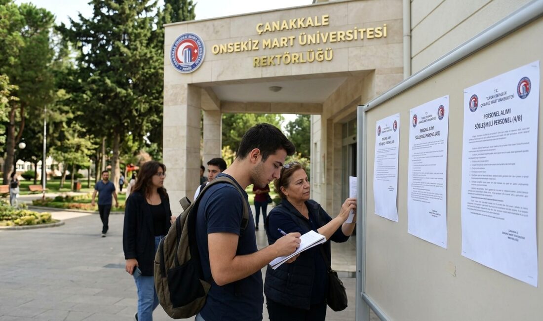Çanakkale Onsekiz Mart Üniversitesi (ÇOMÜ), bünyesinde görevlendirmek üzere toplam 53
