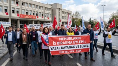 Kamu çalışanlarının sendikal hakları kapsamında gerçekleştirdiği iş bırakma eylemleri, son