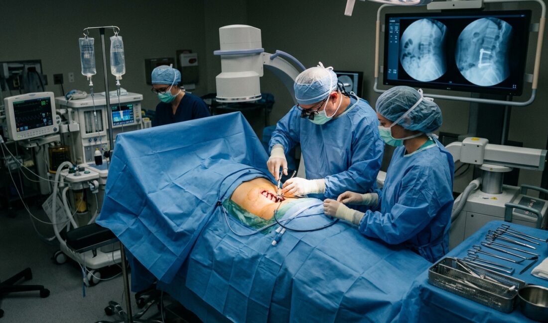 OLIF (Oblique Lateral Interbody Fusion) ameliyatı, omurga cerrahisinde kullanılan modern