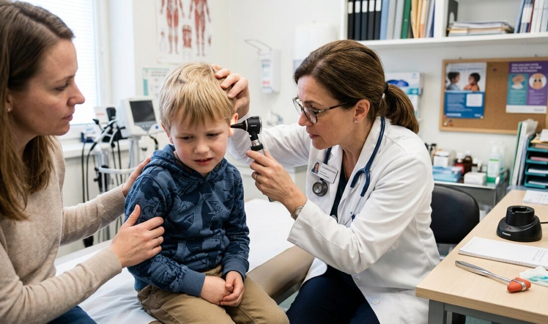 Orta kulak iltihabı (otitis media), kulak zarının arkasında kalan ve