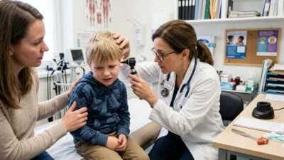 Orta kulak iltihabı (otitis media), kulak zarının arkasında kalan ve