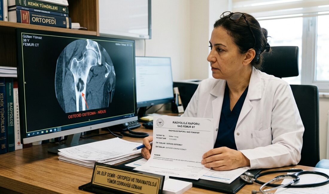 Osteoid Osteoma, kemiklerde gelişen, genellikle iyi huylu (benign) ve küçük