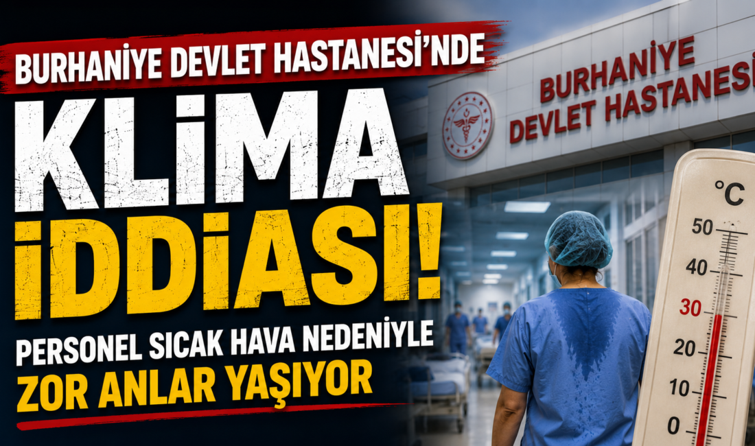 Balıkesir Burhaniye Devlet Hastanesi’nde, hava sıcaklıklarının artmasına rağmen bazı birimlerde