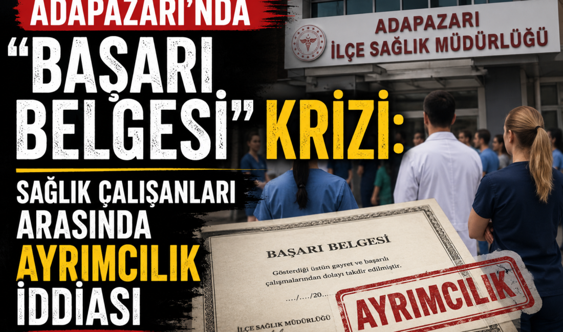 Adapazarı İlçe Sağlık Müdürlüğü'nde İlçe Kaymakamlığı tarafından dağıtılan başarı belgelerinde