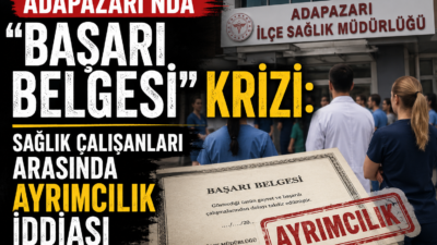 Adapazarı İlçe Sağlık Müdürlüğü'nde İlçe Kaymakamlığı tarafından dağıtılan başarı belgelerinde