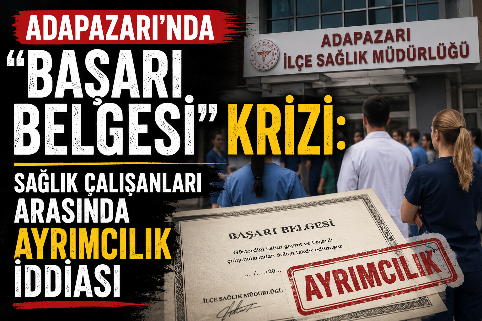 Adapazarı'nda "Başarı Belgesi" Krizi: Sağlık Çalışanları Arasında Ayrımcılık İddiası