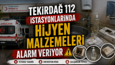 Tekirdağ il genelinde hizmet veren 112 Acil Sağlık Hizmetleri istasyonlarında,