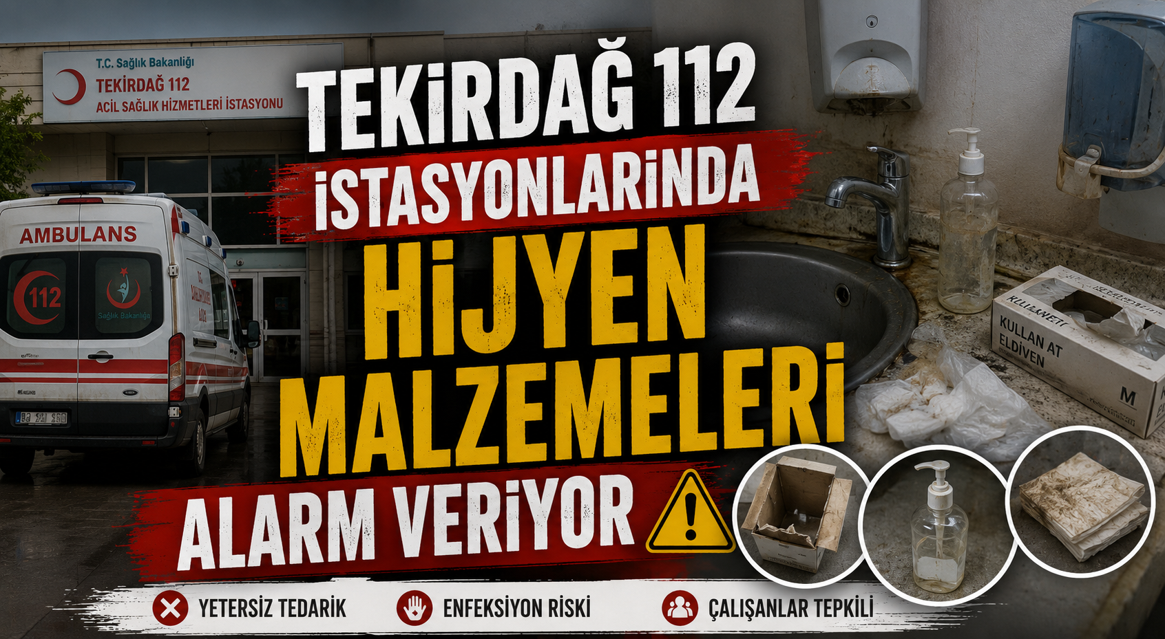 Tekirdağ 112 İstasyonlarında Hijyen Malzemeleri Alarm Veriyor