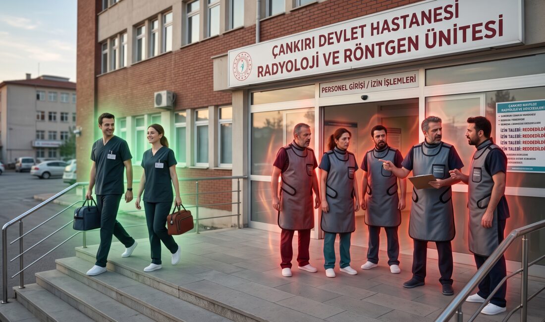 Çankırı Devlet Hastanesi Anjiyo Biriminde, radyasyonla çalışan personele tanınan "şua