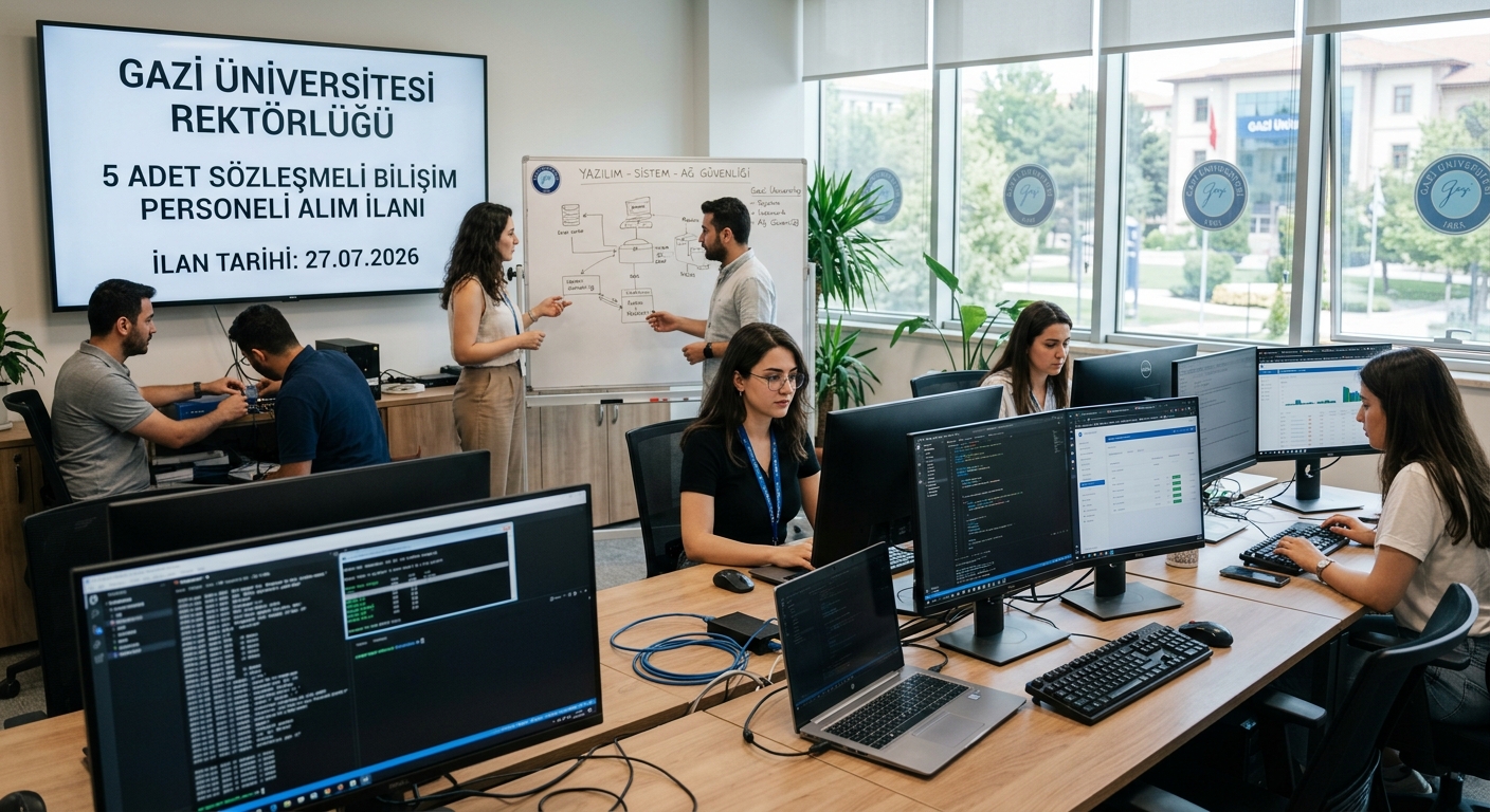 GAZİ ÜNİVERSİTESİ REKTÖRLÜĞÜ - 5 ADET SÖZLEŞMELİ BİLİŞİM PERSONELİ ALIM İLANI (27.07.2026)