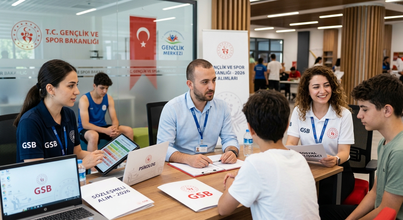 Gençlik ve Spor Bakanlığı 2026 Sözleşmeli Diyetisyen, Psikolog ve Sosyal Çalışmacı Alımı GENÇLİK VE SPOR BAKANLIĞI - 2026 YILI SÖZLEŞMELİ DİYETİSYEN, PSİKOLOG ve SOSYAL ÇALIŞMACI ALIMI