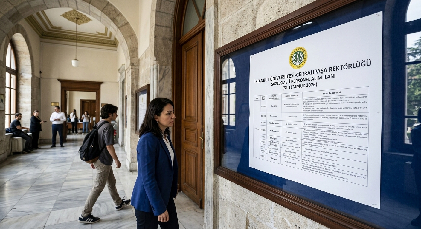 İstanbul Üniversitesi-Cerrahpaşa Sözleşmeli Personel Alımı | Son Başvuru: 31 Temmuz 2026 İSTANBUL ÜNİVERSİTESİ-CERRAHPAŞA REKTÖRLÜĞÜ - SÖZLEŞMELİ PERSONEL ALIM İLANI (31 TEMMUZ 2026)