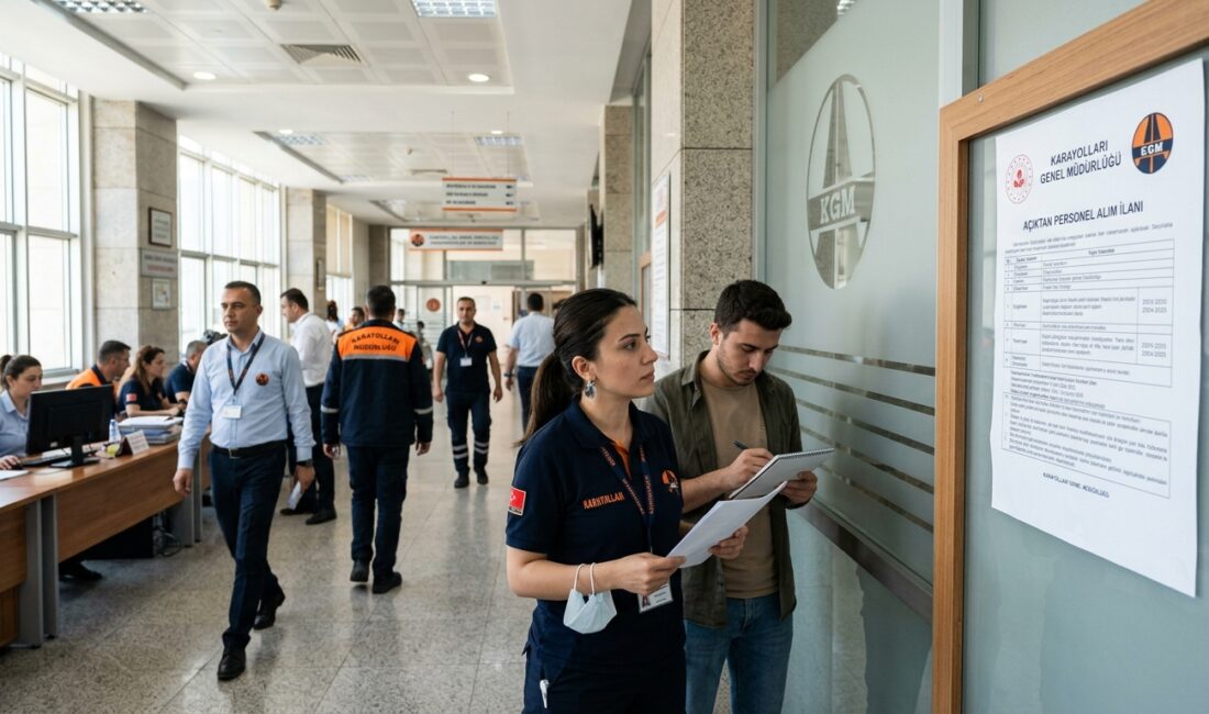 Karayolları Genel Müdürlüğü (KGM), merkez teşkilatında görevlendirmek üzere nitelikli teknik