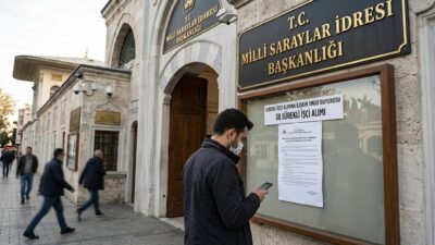 Milli Saraylar İdaresi Başkanlığı, bünyesinde görevlendirilmek üzere 38 sürekli işçi