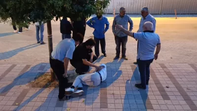 Bursa'nın İnegöl ilçesinde motosiklet kazasında yaralanan sürücüye, yakındaki İnegöl Devlet