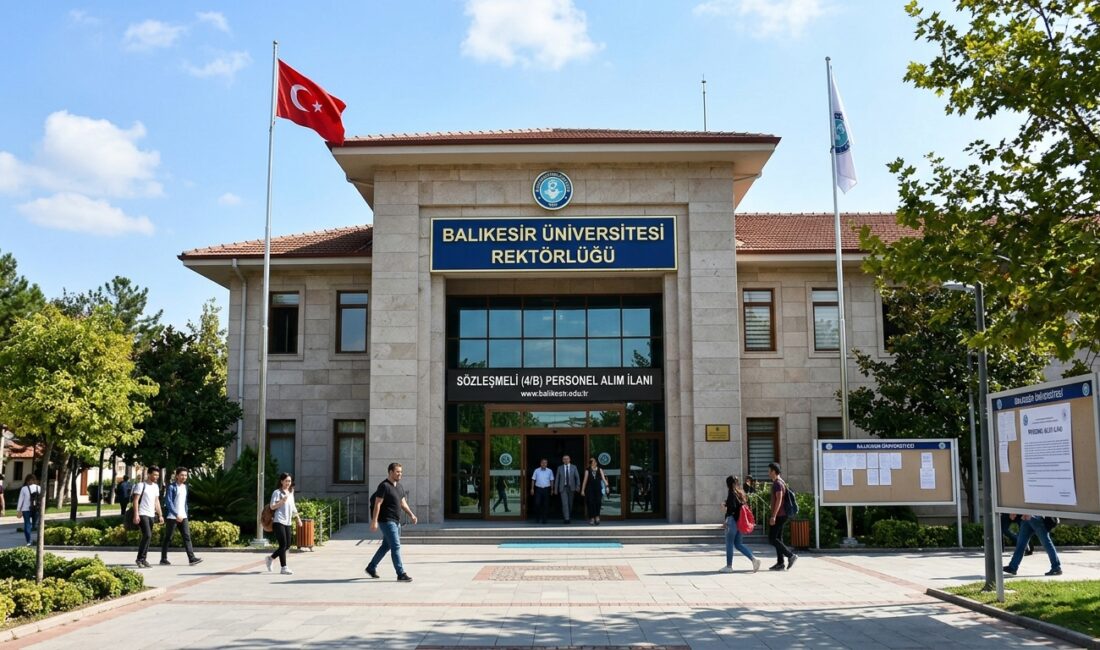 Balıkesir Üniversitesi Rektörlüğü, üniversite bünyesindeki çeşitli birimlerde görevlendirilmek üzere toplam