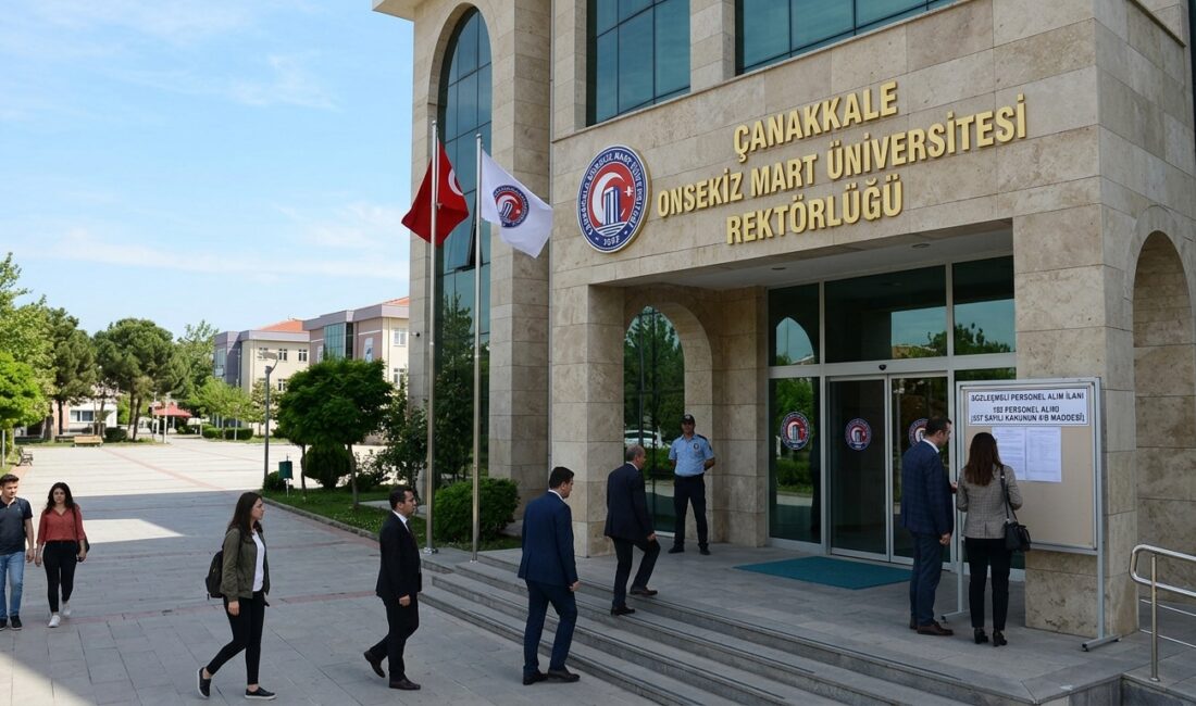 Çanakkale Onsekiz Mart Üniversitesi (ÇOMÜ) Rektörlüğü, bünyesinde görevlendirmek üzere toplam
