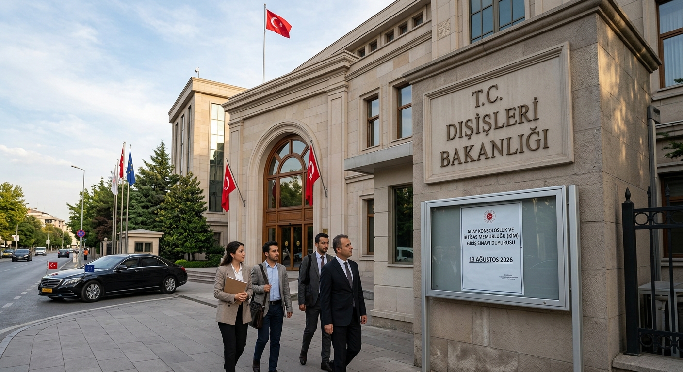 Dışişleri Bakanlığı KİM Giriş Sınavı Duyurusu: Aday Konsolosluk ve İhtisas Memurluğu (13 Ağustos 2026) DIŞİŞLERİ BAKANLIĞI - Aday Konsolosluk ve İhtisas Memurluğu (KİM) Giriş Sınavı Duyurusu, 13 Ağustos 2026