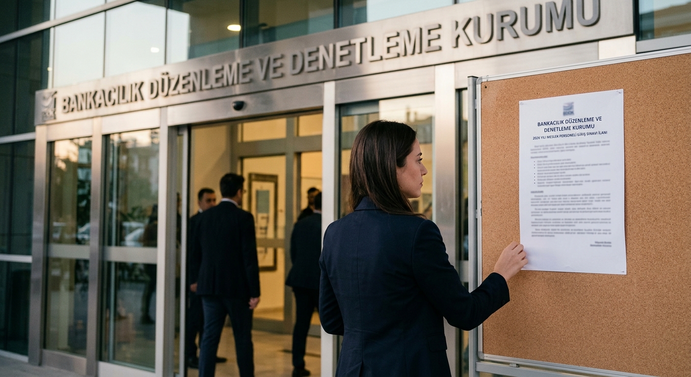 BDDK 2026 Meslek Personeli Giriş Sınavı İlanı Yayınlandı BANKACILIK DÜZENLEME VE DENETLEME KURUMU BAŞKANLIĞI (BDDK) - BANKACILIK DÜZENLEME VE DENETLEME KURUMU 2026 YILI MESLEK PERSONELİ GİRİŞ SINAVI İLANI