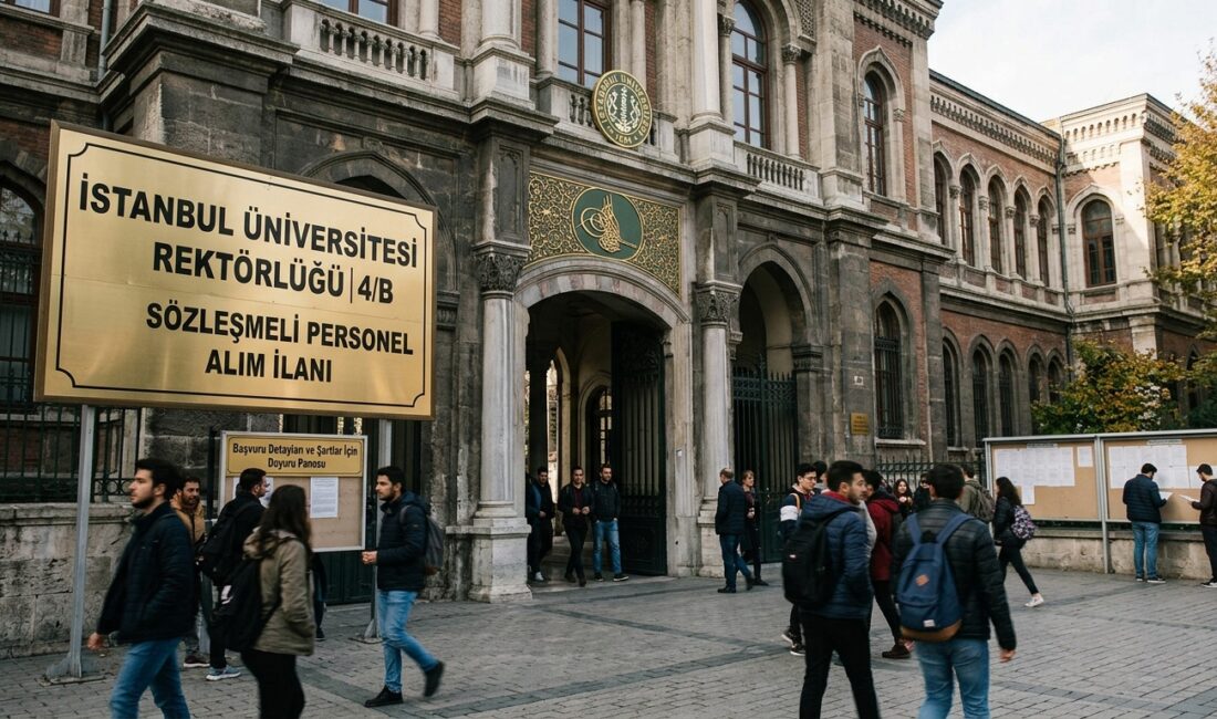 İstanbul Üniversitesi Rektörlüğü, üniversite birimlerinde görevlendirilmek üzere 4/B statüsünde sözleşmeli