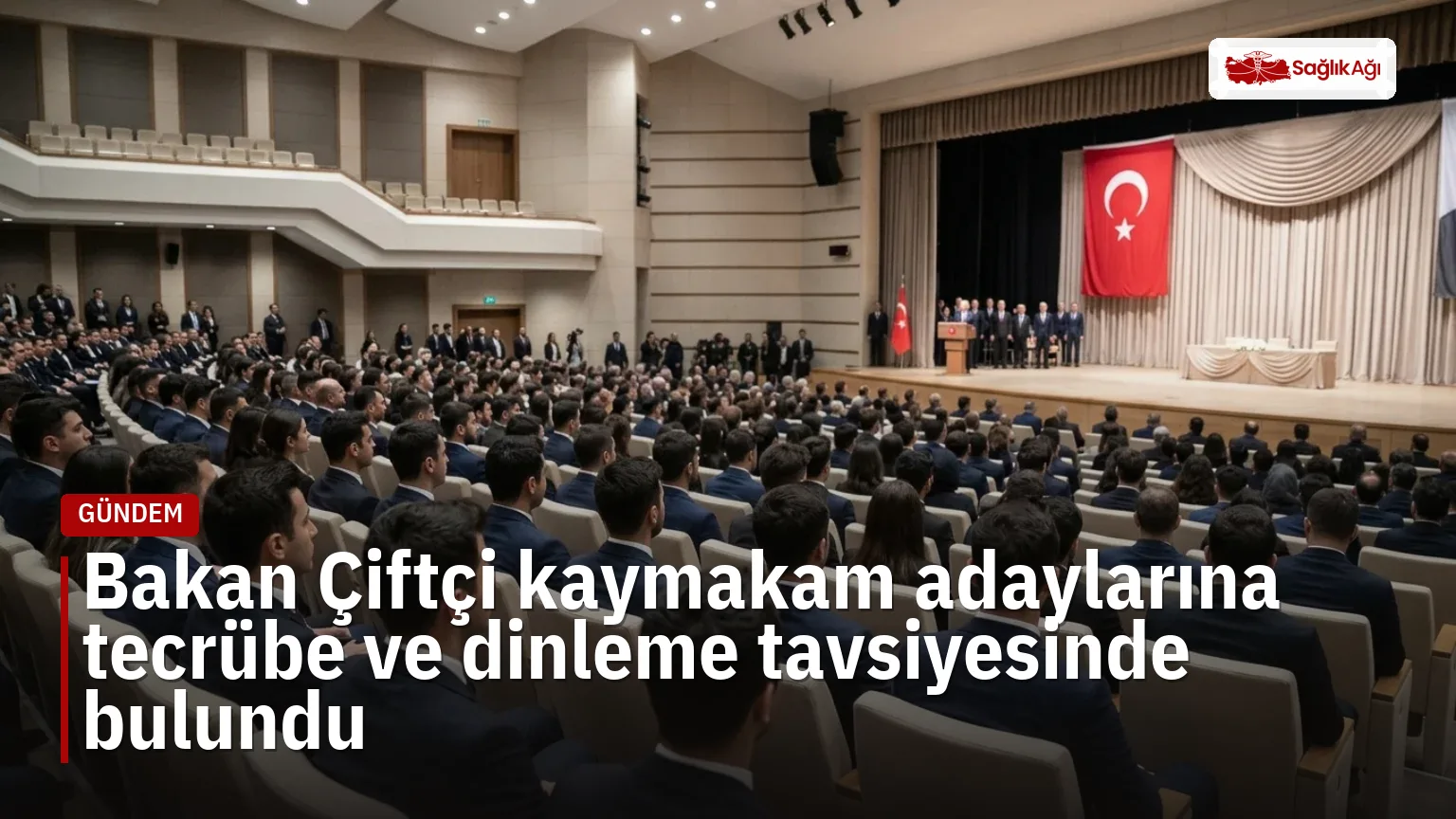 Kaymakam adayları Bakan Çiftçi'nin tavsiyelerini dinlerken