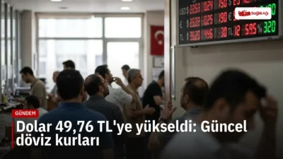 İstanbul ve Ankara serbest piyasalarında Dolar 49,76 TL seviyesine çıktı.