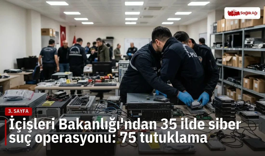 İçişleri Bakanlığı'nın açıklamasına göre 35 ilde düzenlenen siber suç operasyonu